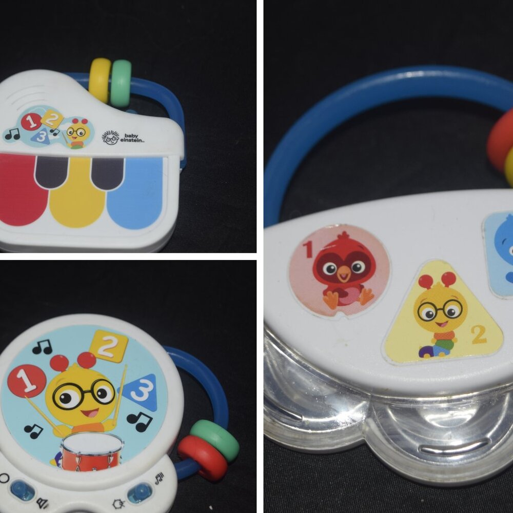 Baby Einstein Small Symphony 3-Piece Musical Toy Set - Piano, Drum, & Tambourine